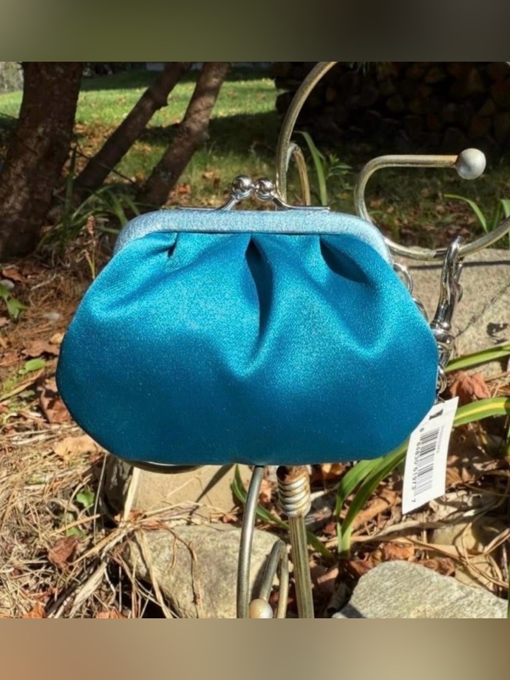 Coach Legacy Mini Kisslock Satin Pouch Charm